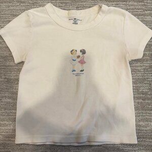 Brandy Melville Women's White and Cream T-shirt